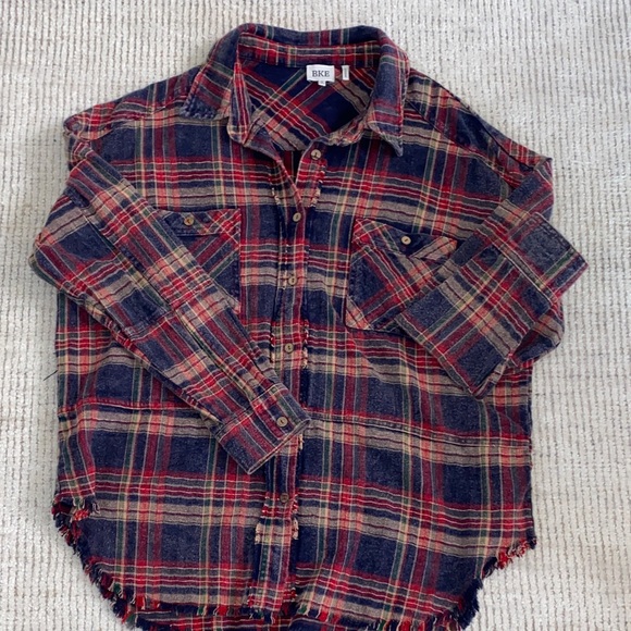 BKE Tops - Buckle BKE Boyfriend Plaid Flannel Shirt Women’s Size M